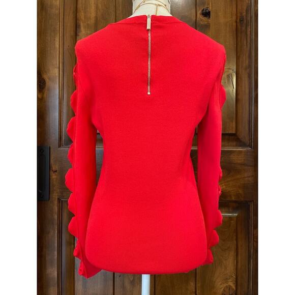 Ted Baker Women’s Yonoh Cutout Bow-Sleeve Sweater in Red size 8 - Picture 4 of 8
